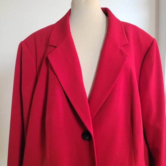 JONES STUDIO Red Women’s Plus Size Jacket/Blazer (Size: 24W) - Picture 3 of 10